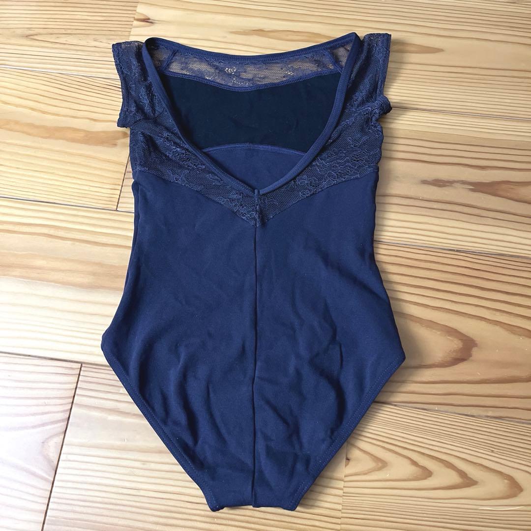 【美品】チャコット レオタード 130 120 レース　ブラックベリー