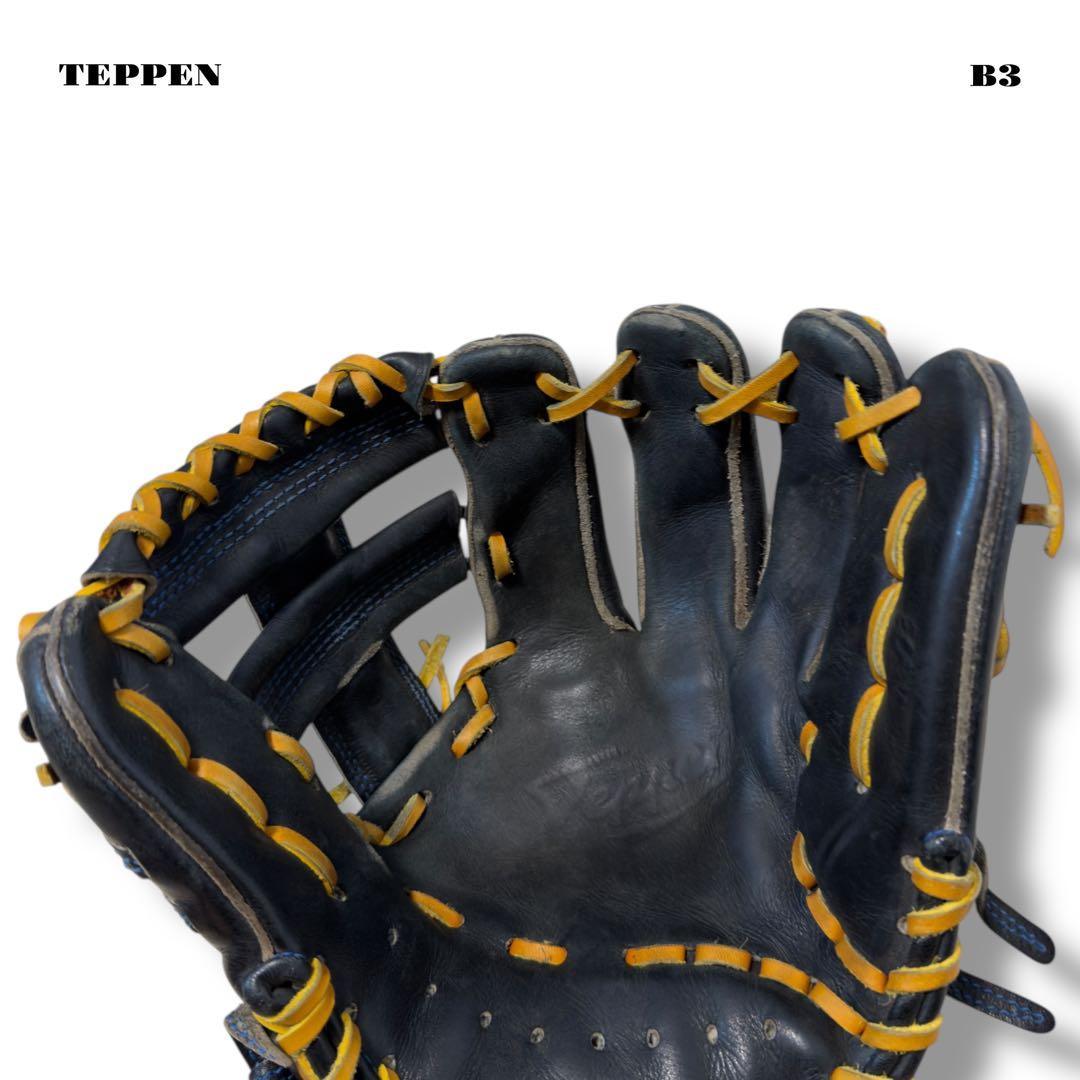 希少品！ TEPPEN テッペン 硬式 野球 内野手 グローブ グラブ ブラック