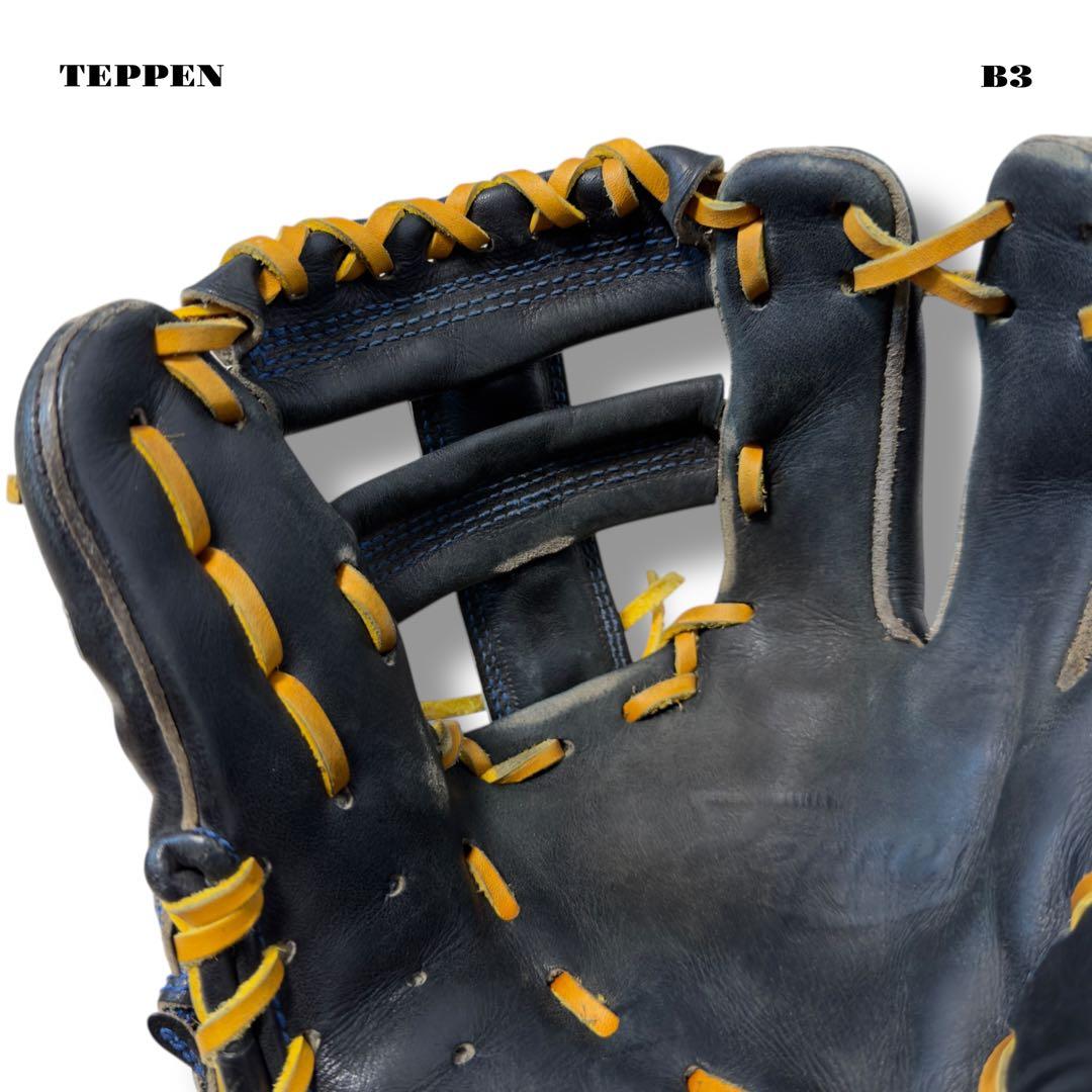 希少品！ TEPPEN テッペン 硬式 野球 内野手 グローブ グラブ ブラック