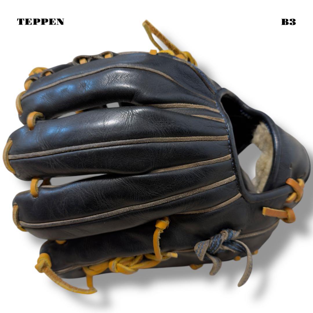 希少品！ TEPPEN テッペン 硬式 野球 内野手 グローブ グラブ ブラック