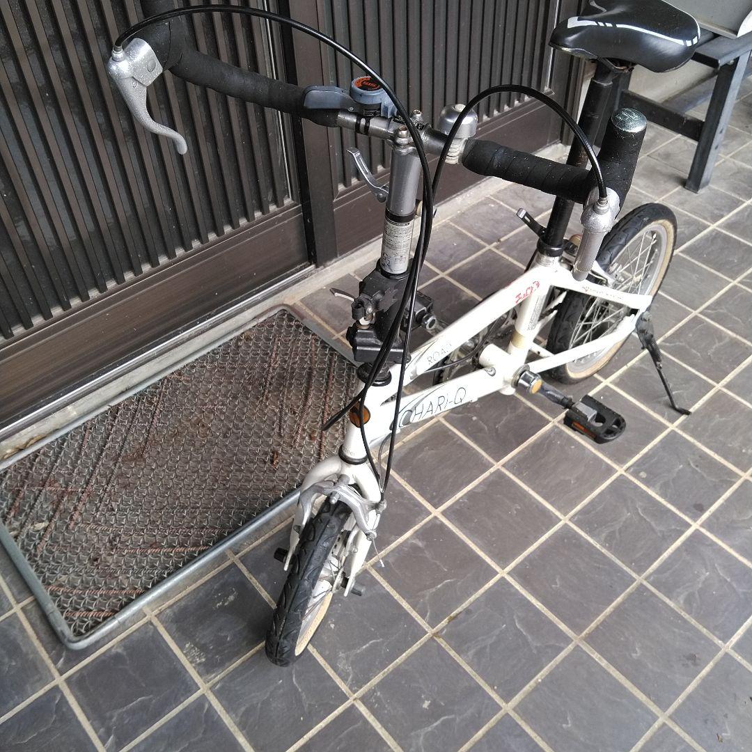 送料込　希少 CHARI-Q チョロQ 折りたたみ自転車 ホワイト　チャリQ