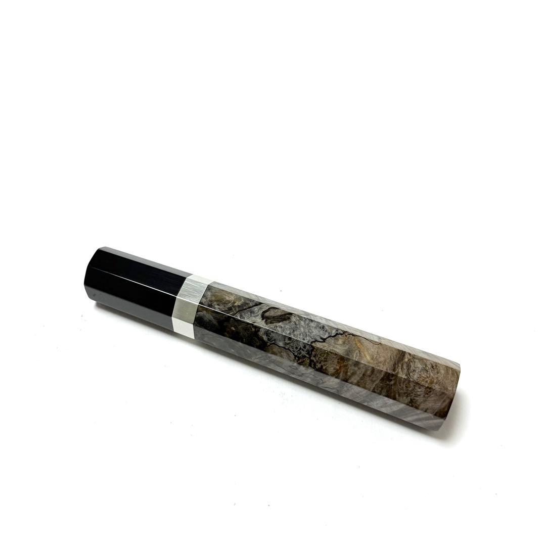 黒水牛角 ペティ4寸 スタビライズドウッド 八角柄 ペティ120 包丁の柄