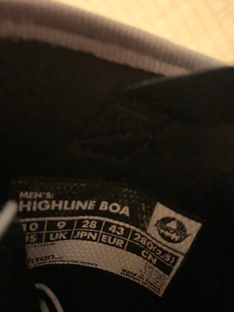 バートン　BURTON HIGHTLINE BOA ハイライン　ボア
