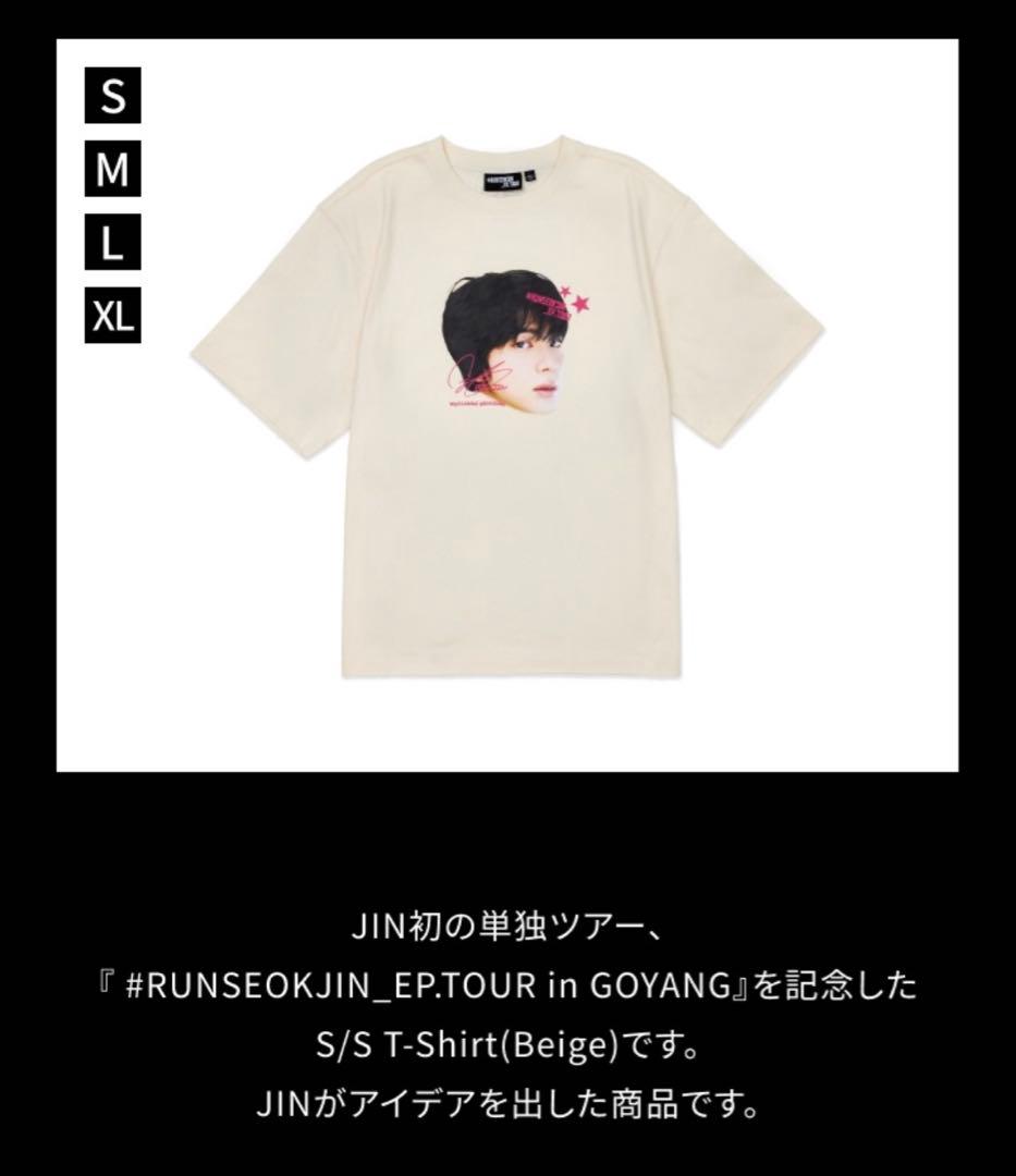 BTS RUNSEOKJIN T-Shirt 顔Tシャツ JIN ジン Lサイズ