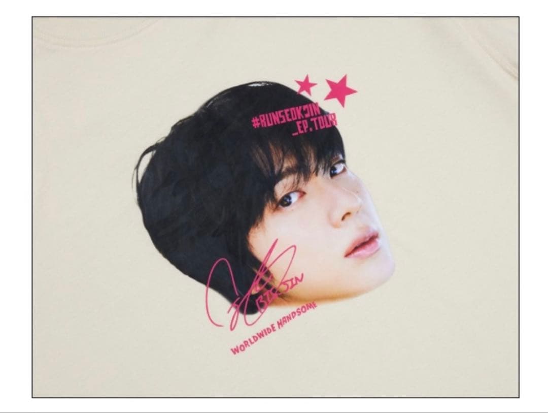 BTS RUNSEOKJIN T-Shirt 顔Tシャツ JIN ジン Lサイズ