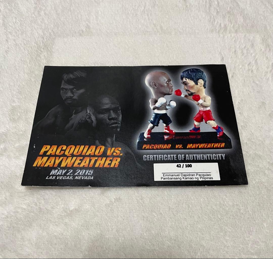 パッキャオVSメイウェザー 世紀の一戦限定フィギュアパッキャオ 直筆サイン限定品