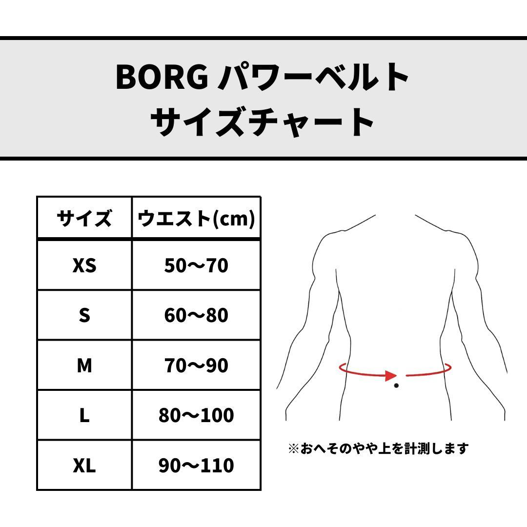 BORG パワーベルト トレーニングベルト レバーアクション Sサイズ 10mm