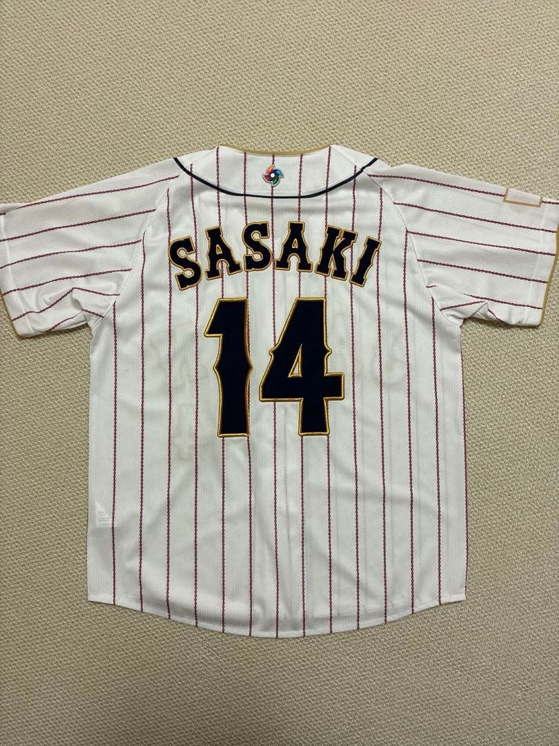 佐々木朗希　ユニフォーム　WBC 2023 日本代表　刺繍仕様　Sサイズ