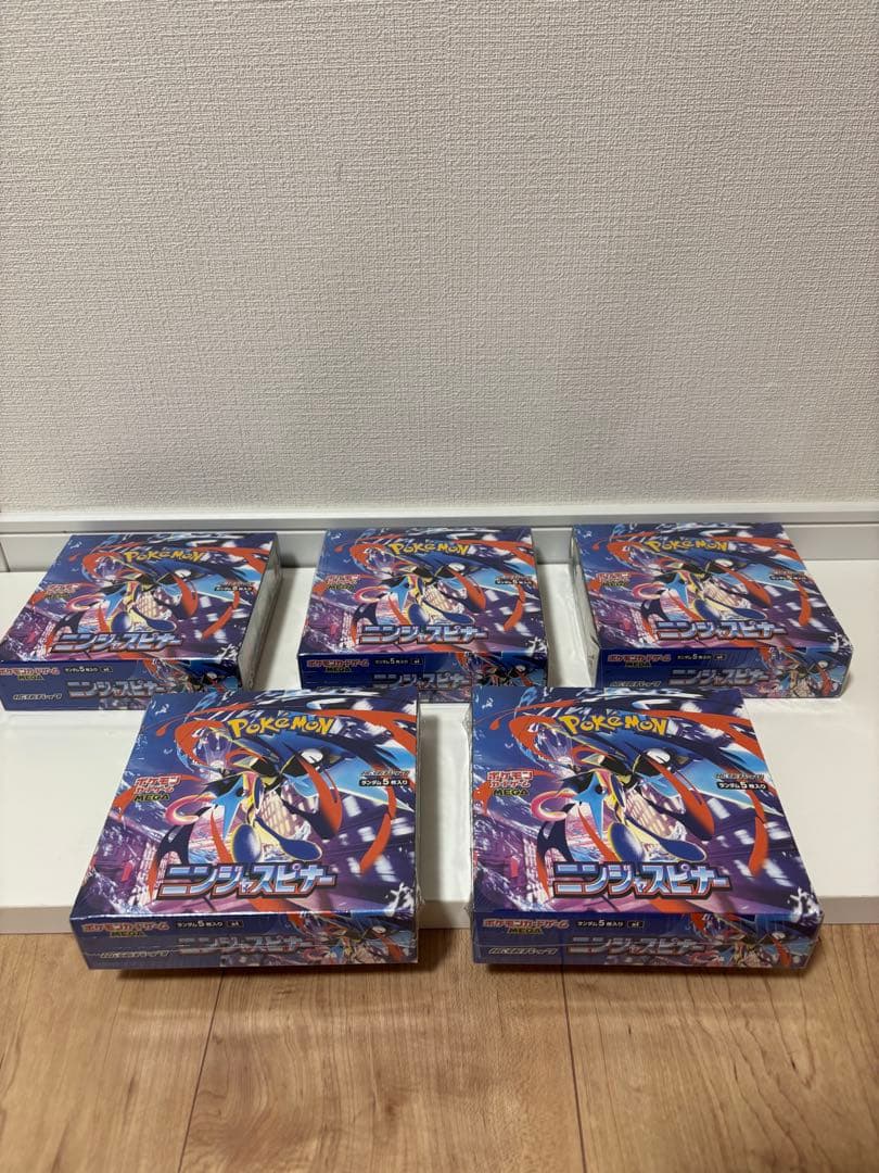 ポケモンカードゲーム MEGA ニンジャス ピナーシュリンク付き　5BOX