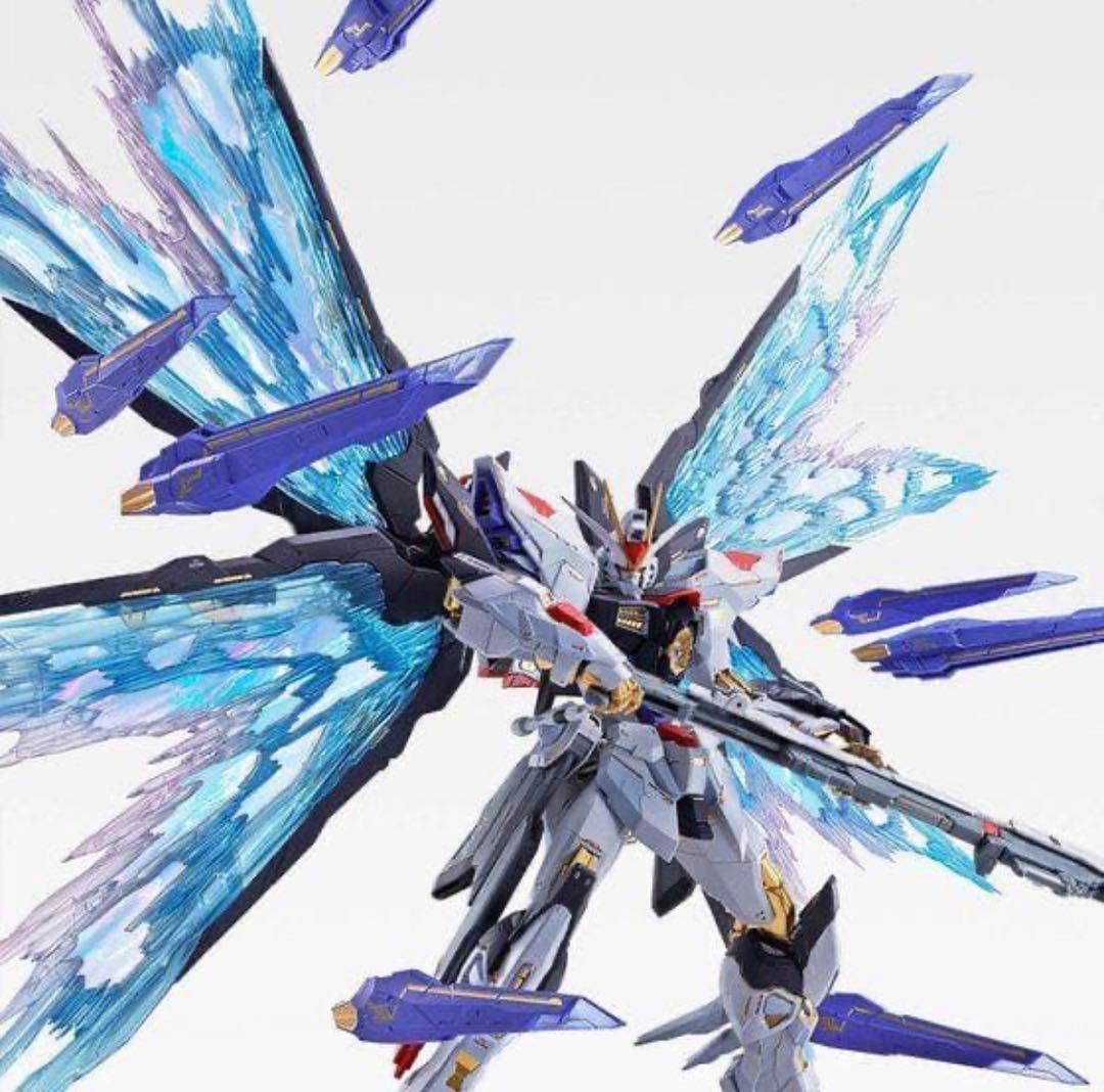 未開封/輸送箱付メタルビルド ストライクフリーダム SOUL BLUE 光の翼付