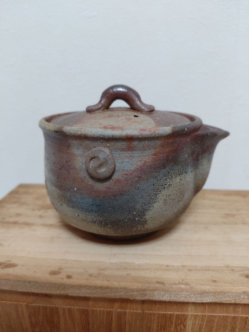 備前焼 泰山窯 茶器揃 宝瓶 湯冷 煎茶碗五客 共箱 煎茶道具