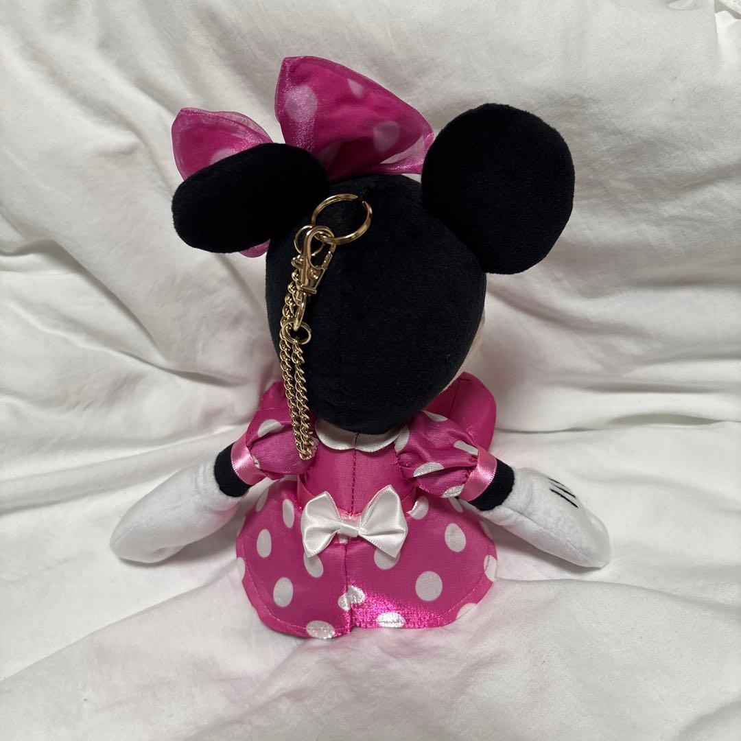 ディズニー ミニー ぬいぐるみキーホルダー ピンク