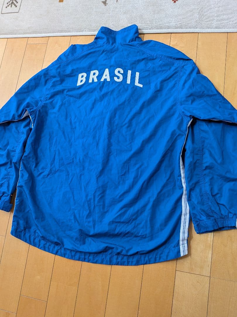 ヴィンテージNike98ブラジル代表ナイロンジャケットブルー