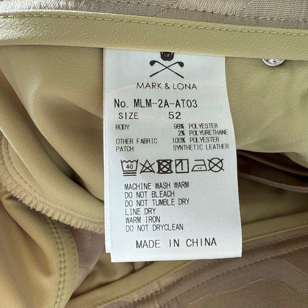 MARK&LONA ゴルフパンツ　52 新品未使用タグ付
