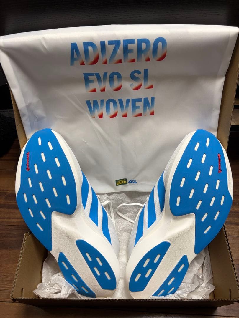ADIZERO EVO SL WOVEN 27.5cm ホワイト