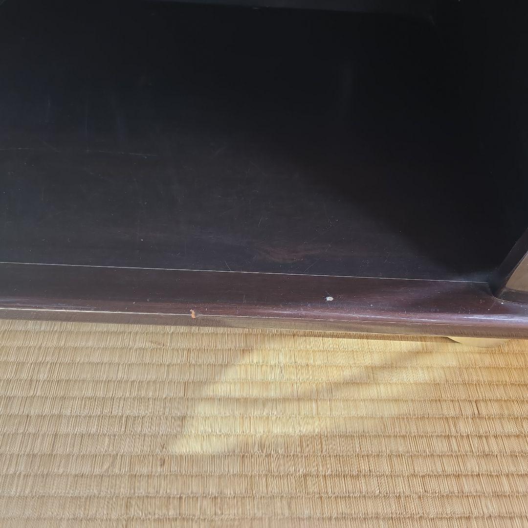 ダークブラウン ガラスケース 収納棚付き