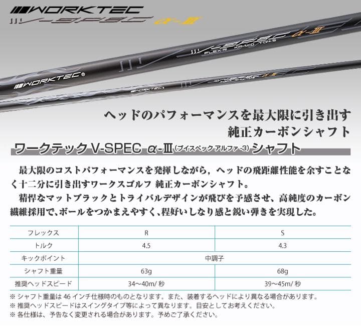 適合高反発加工で Qi4D より飛ぶ ワークス マキシマックス ブラック2 FW