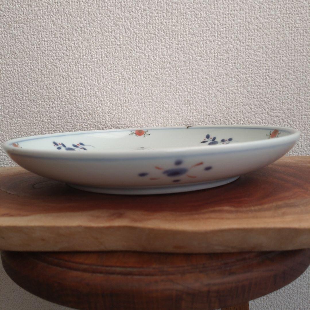 ①福珠窯　天啓花蝶シリーズ　直径21cm 大皿　丸皿