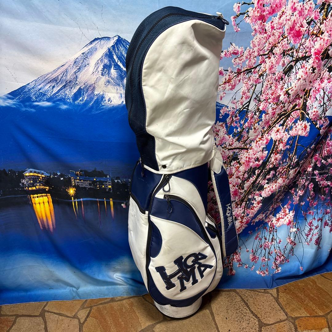 寶BX-1203 HONMA ホンマ カート型 キャディバッグ ホワイト/ブルー