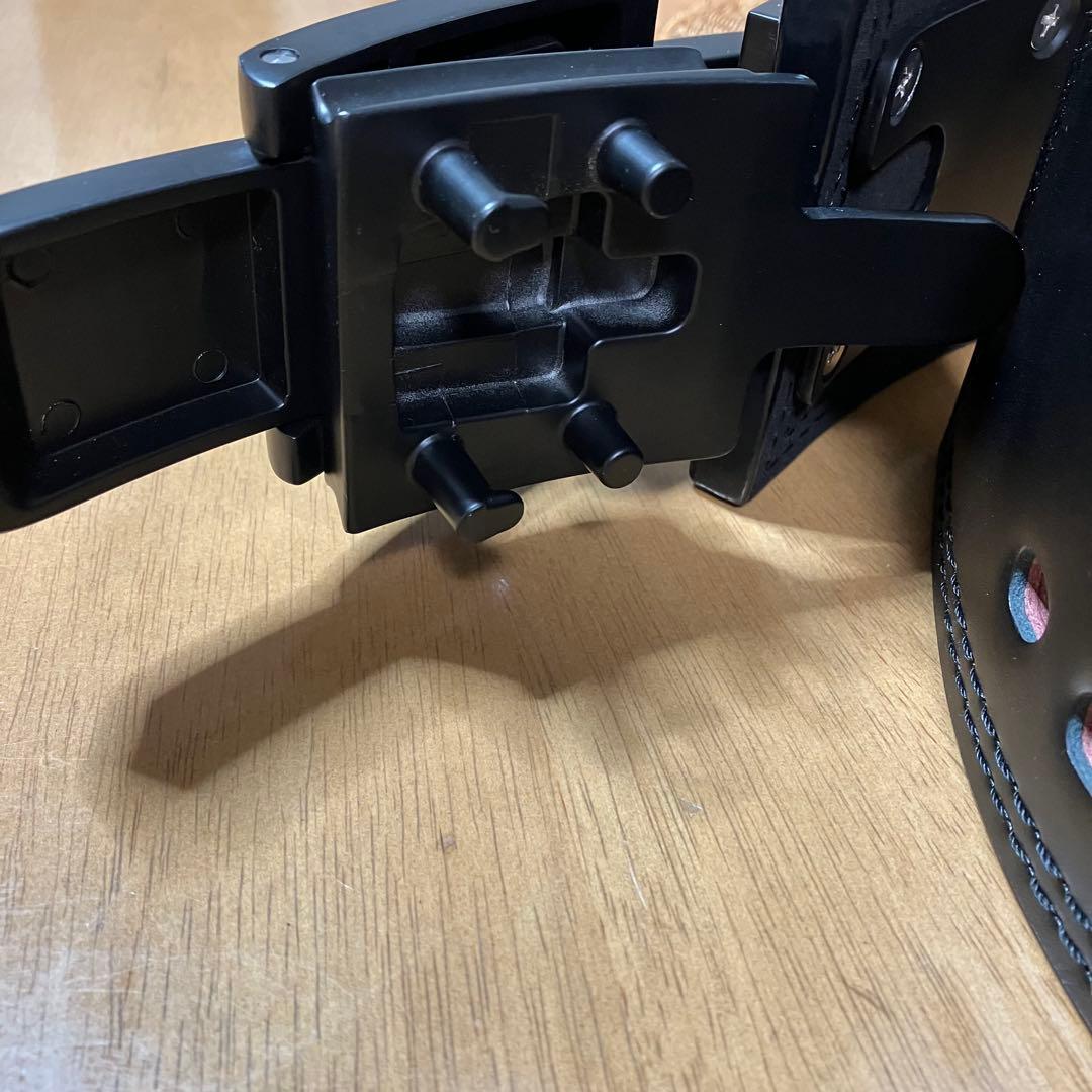 ワンタッチ可変式 パワーベルト レバーアクションベルト Sサイズ ブラック