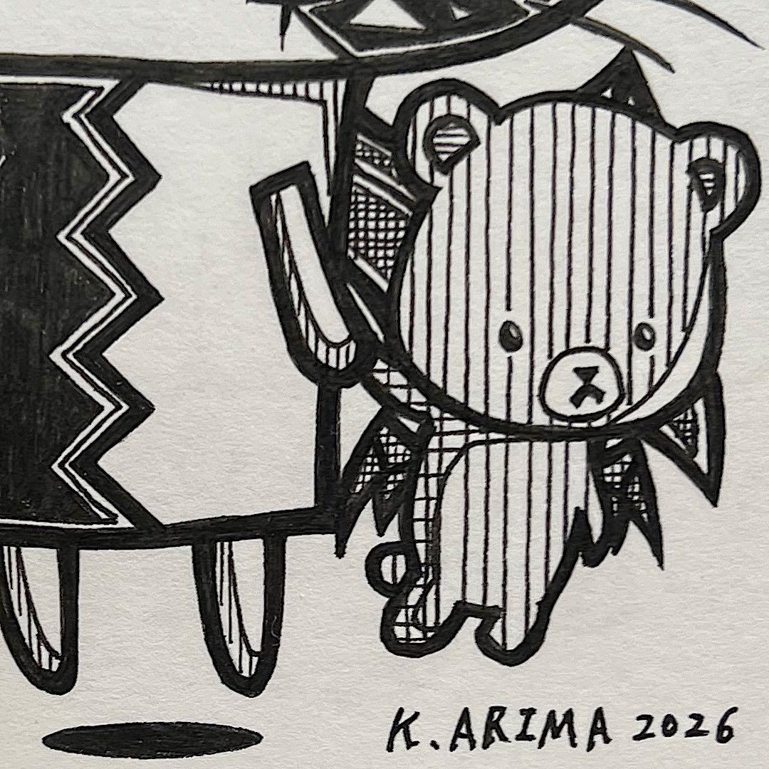 動物 原画 絵 手描き 癒し 猫 一点物 額縁付き 『ララちゃんときどき小悪魔』