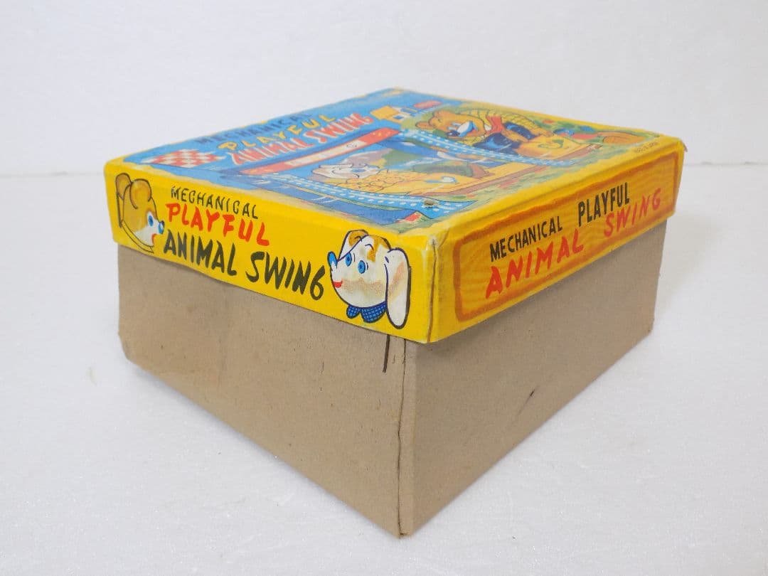 希少米屋ブリキ　ゼンマイ【PLAYFUL ANIMAL SWING】動作品