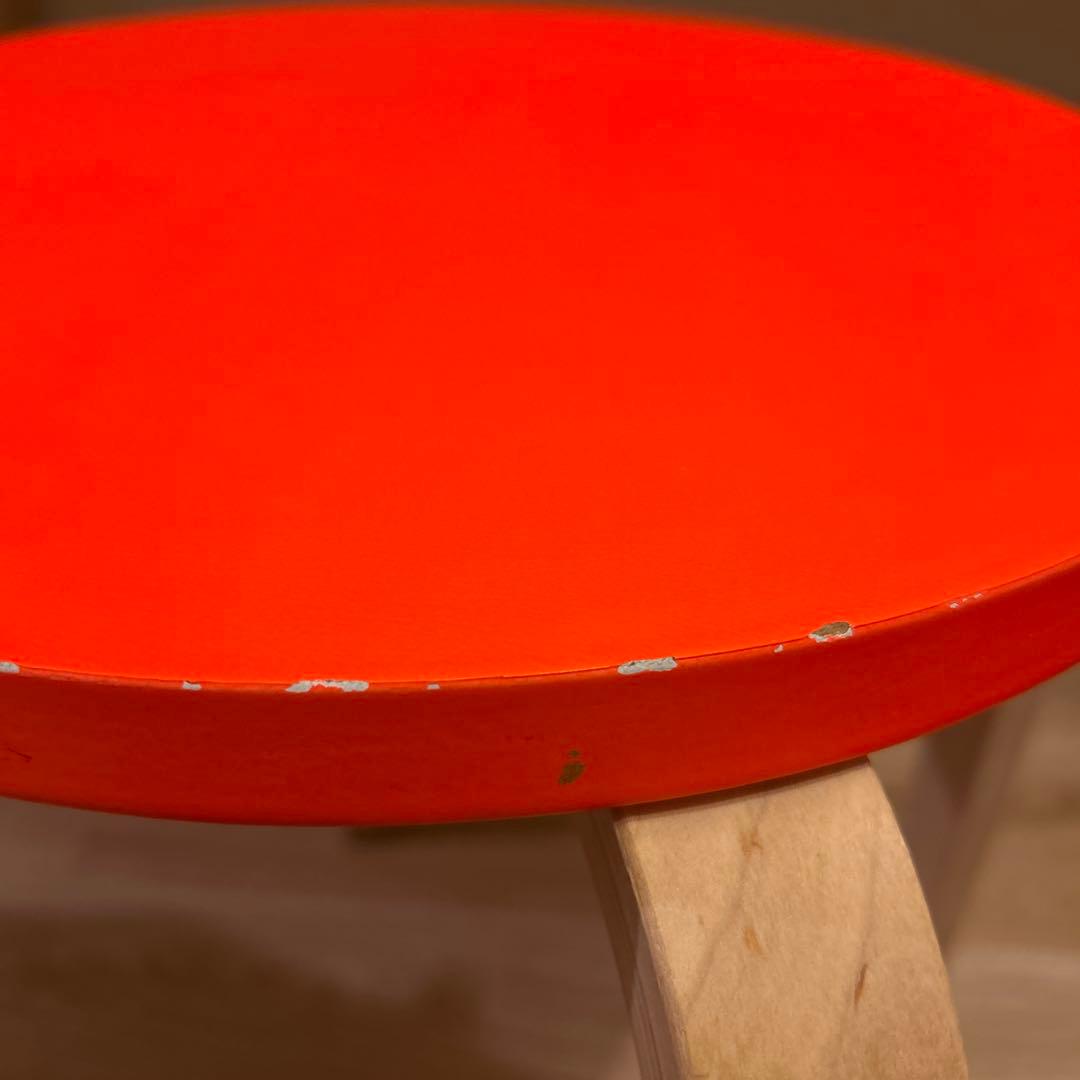 廃盤　イケア　超希少　蛍光色　オレンジ　スツール　IKEA 椅子　チェア　家具