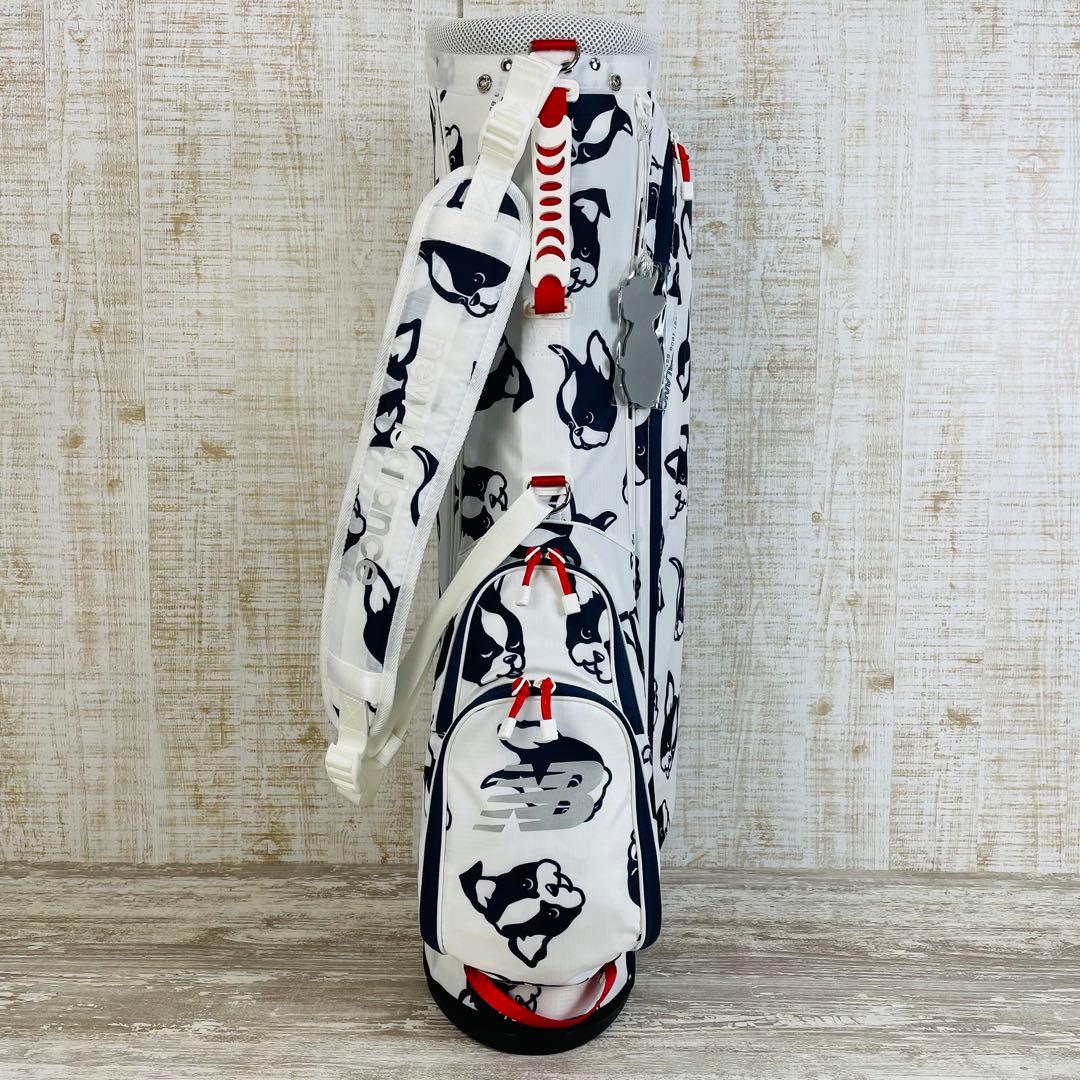 【新品】【完売品】ニューバランス ゴルフ　ボストンテリア総柄　キャディバッグ