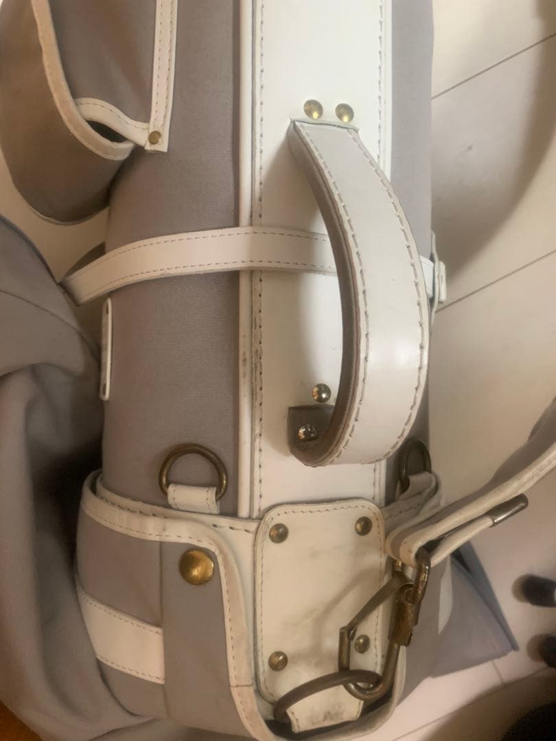 ゴルフダイジェスト帆布製手作りグレー ゴルフバッグ・キャディバッグ