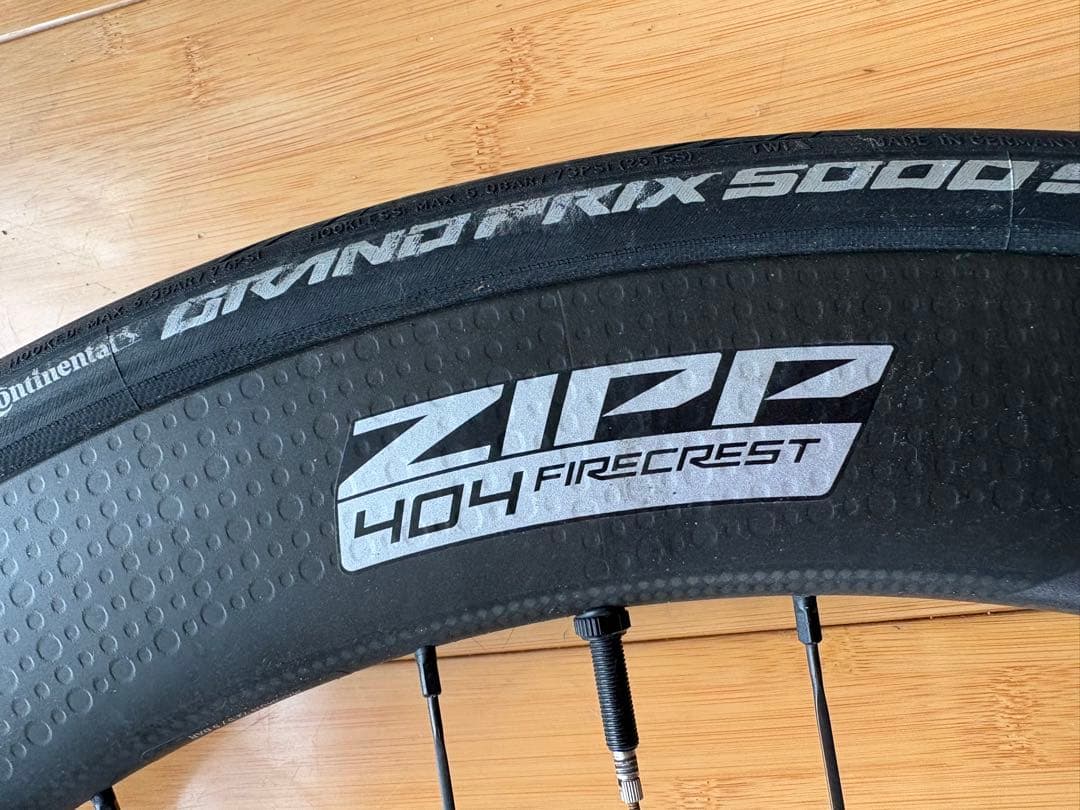 美品ZIPP 404 Firecrest カーボンホイールセット 700C