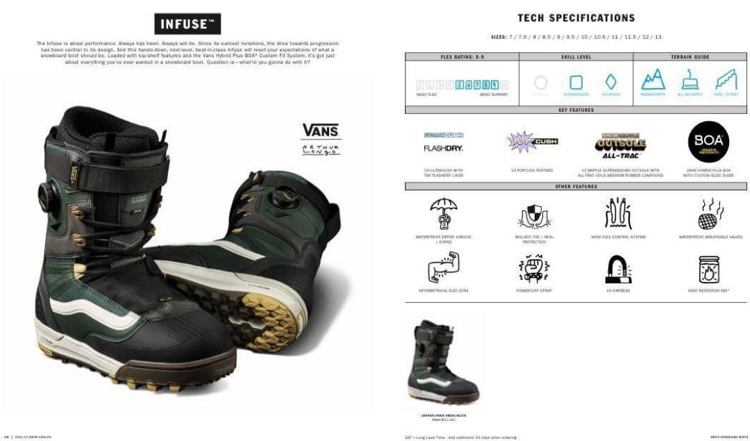 22-23 VANS INFUSE ARTHUR LONGOスノーボードブーツ