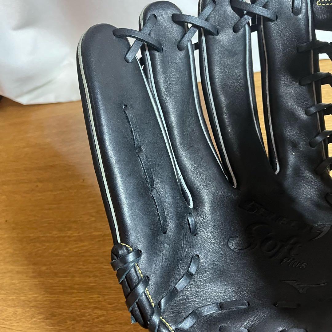 Mizunoセレクト9 ソフトプラス ブラック 軟式グローブ 左投げ 外野 美品