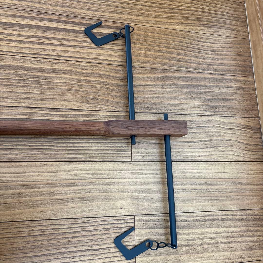 キャンプ　ランタンスタンド 木製と金属製