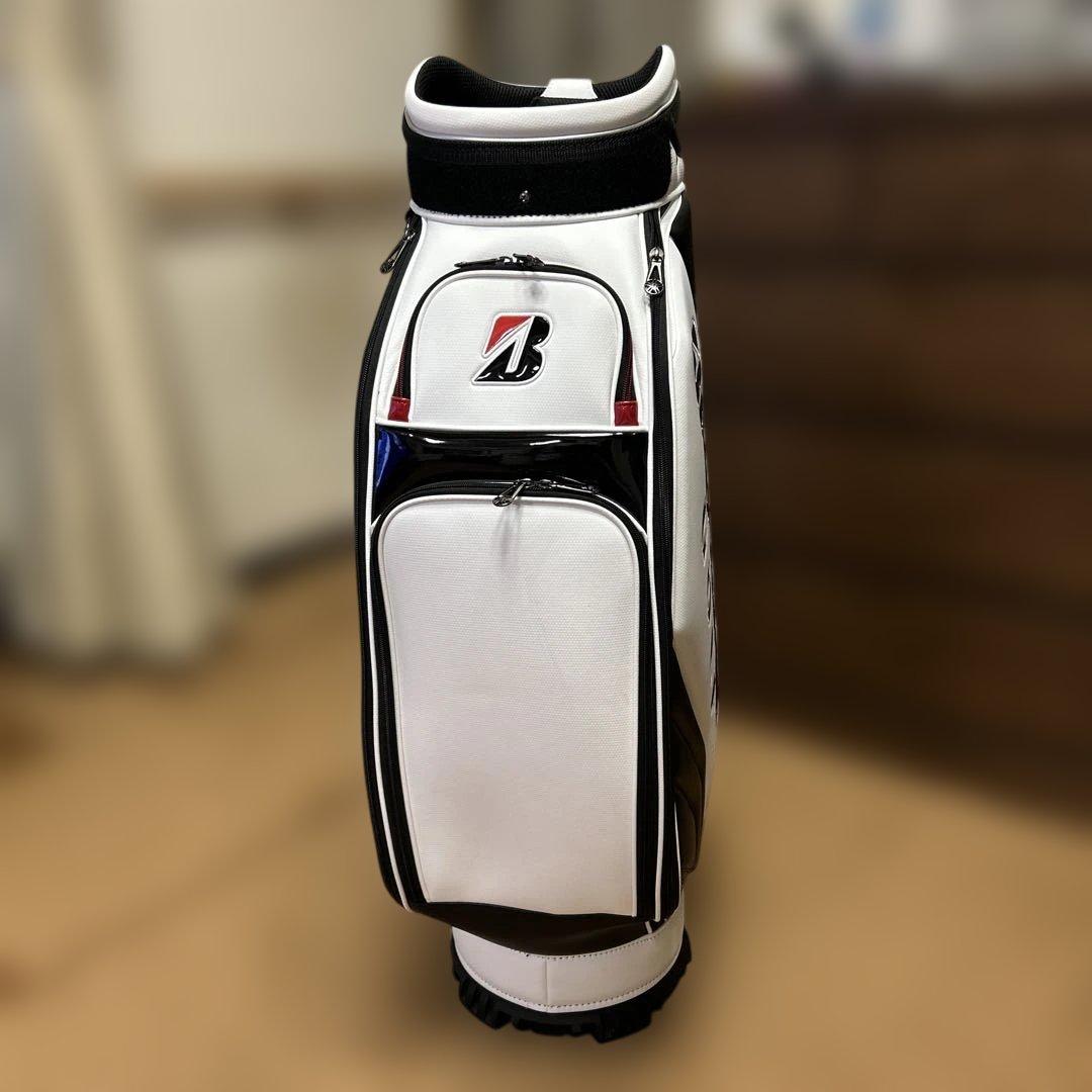 BRIDGESTONE GOLF キャディバッグ ホワイト/ブラック/レッド