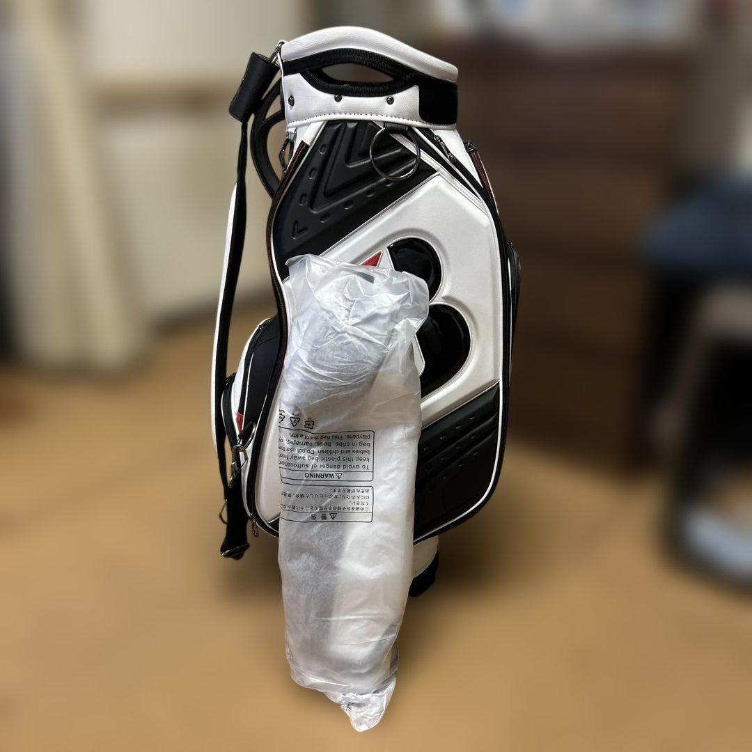 BRIDGESTONE GOLF キャディバッグ ホワイト/ブラック/レッド