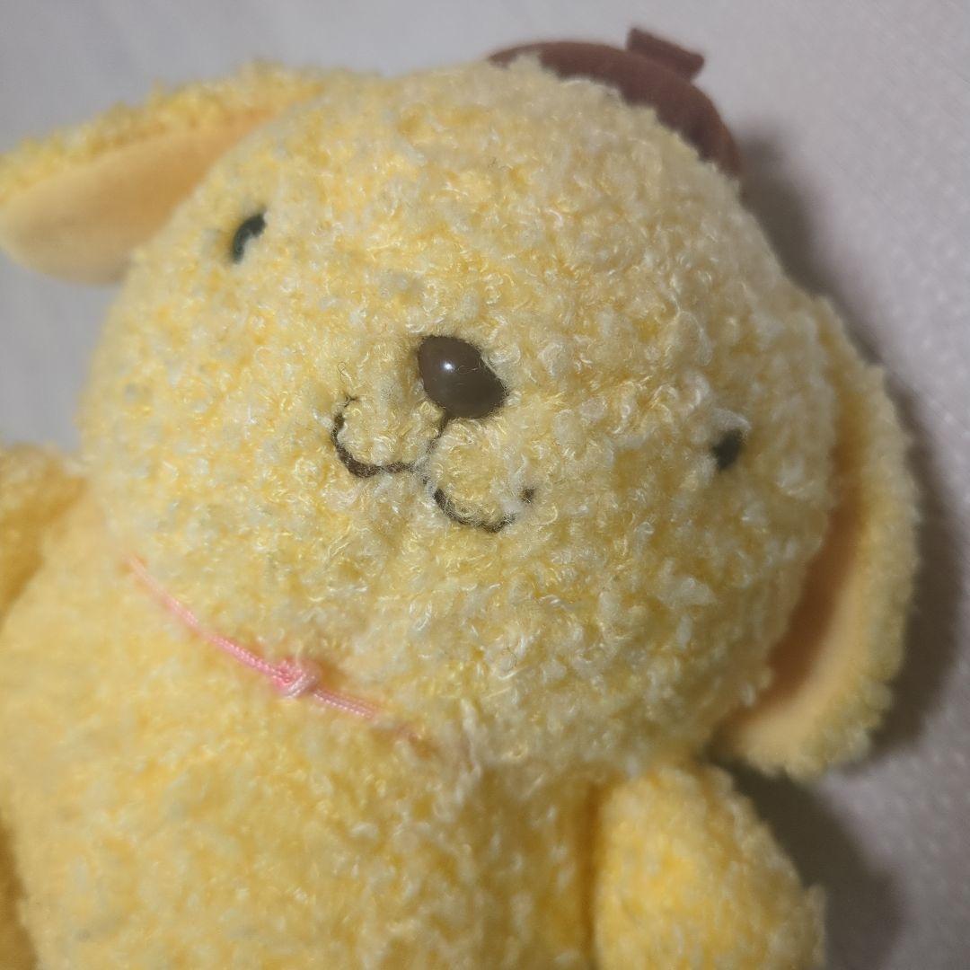 レトロ☆ポムポムプリン　ぬいぐるみ　レア、初期　サンリオ　首輪