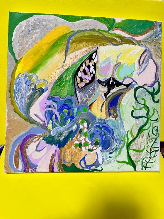 絵画　ANNA.k 海、イソギンチャク