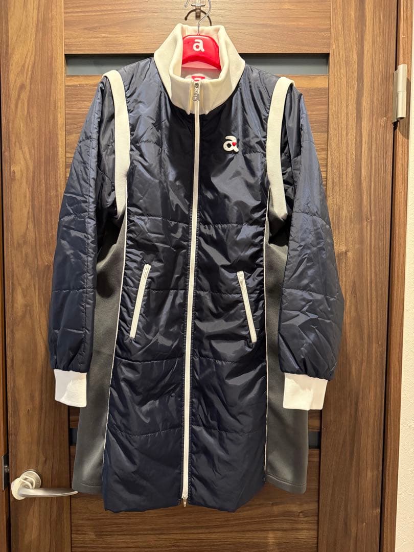 【美品】アルチビオ 中綿 ワンピース 長袖 2way ネイビー 40