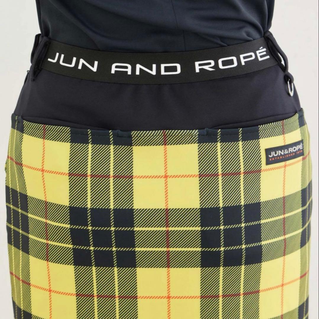 新品タグ付き　JUN&ROPE プレイド柄　セミタイトスカート　ゴルフ　M