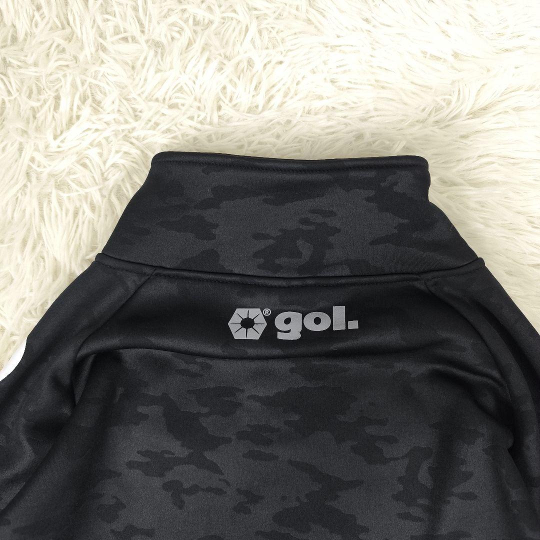 ✨極美品✨ ゴル ジャージ セットアップ ロゴ 裏地フリース 黒 迷彩