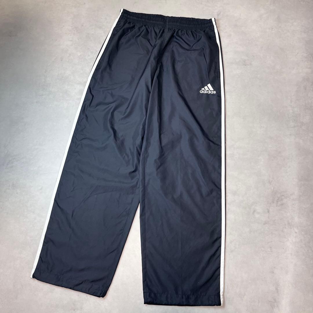 00s adidas ワイド トラックパンツ ブラック O