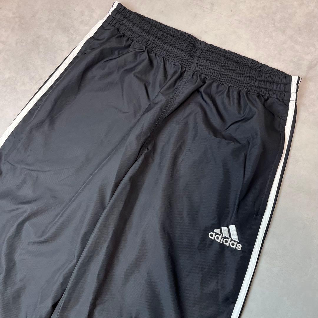 00s adidas ワイド トラックパンツ ブラック O