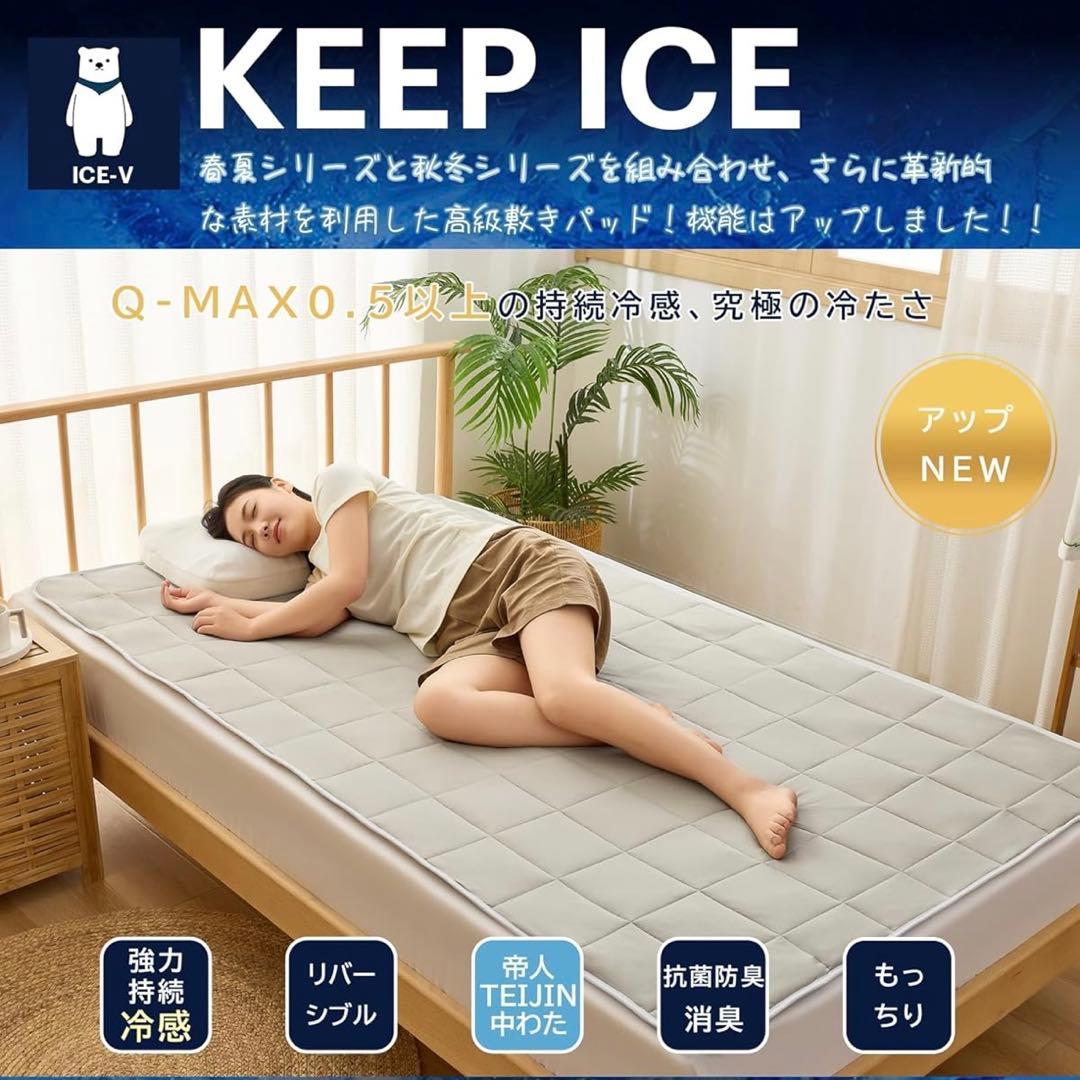 4枚セット 敷きパッド ダブル オールシーズン リバーシブル 140×200