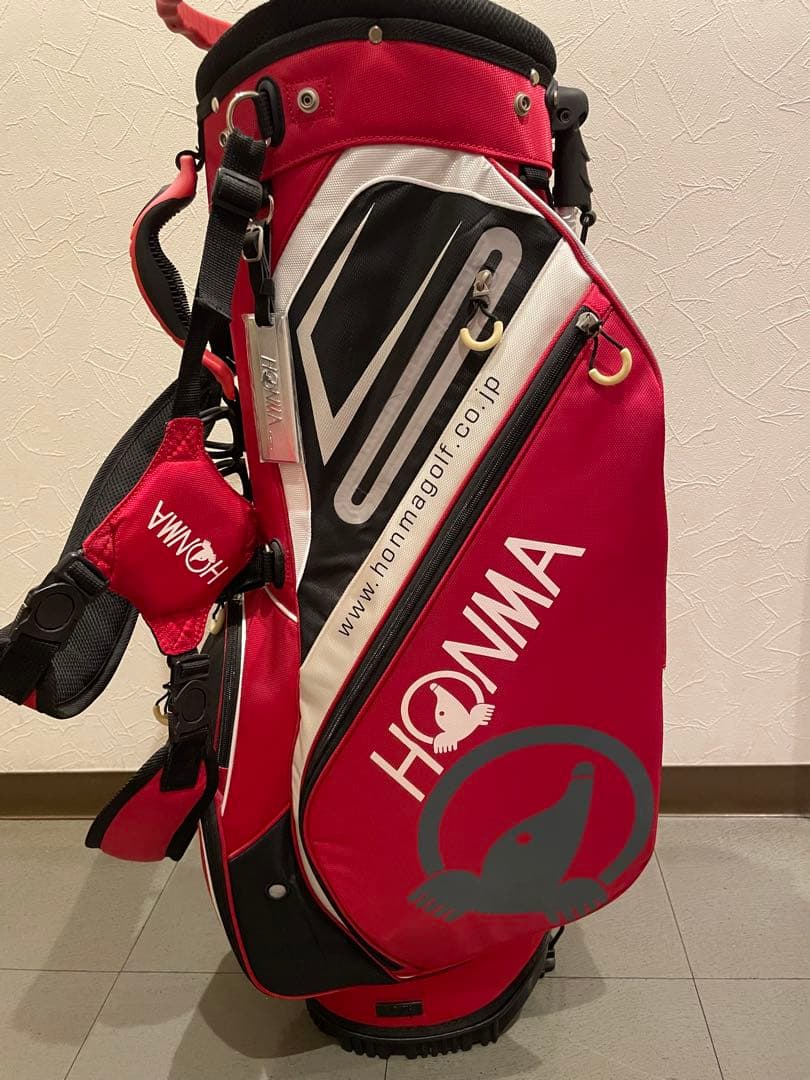 マリンHONMA スタンド式キャディバッグ レッド