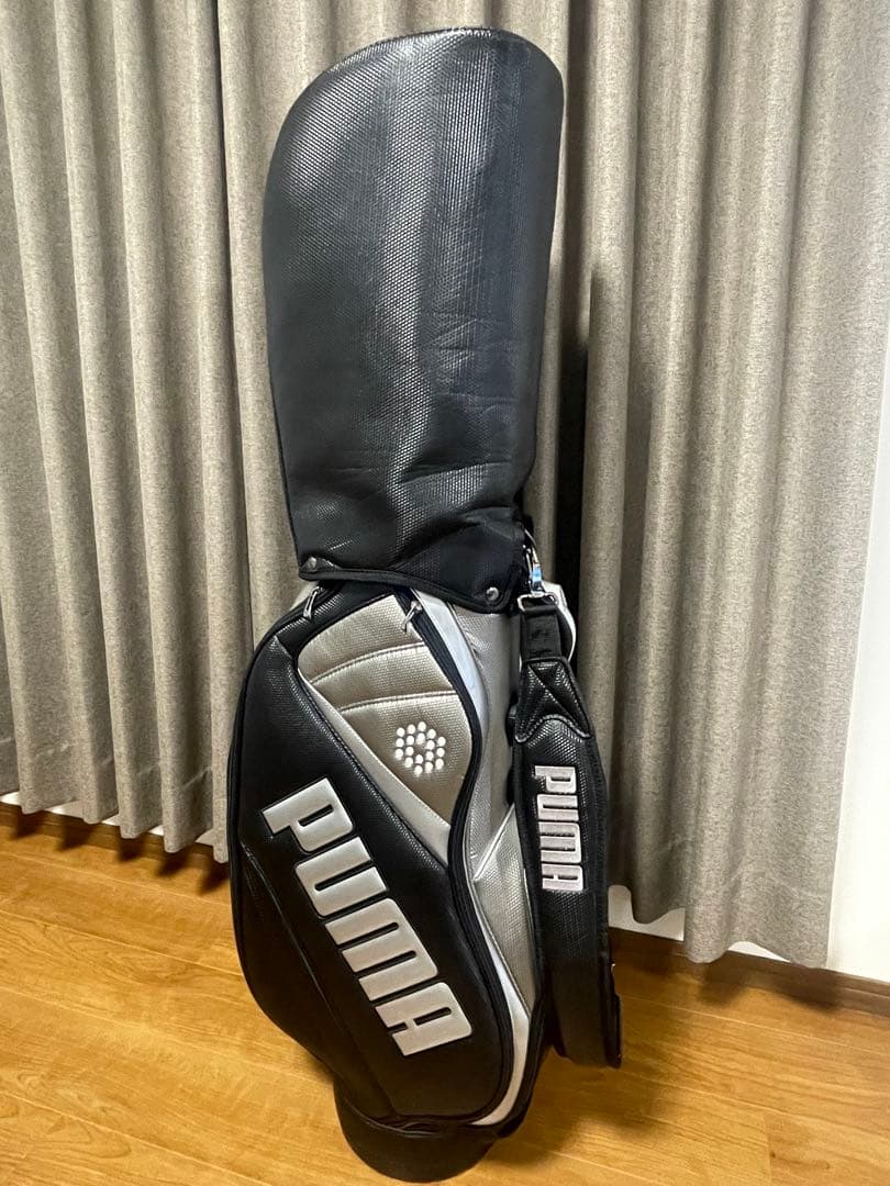 PUMA キャディバッグ ブラック シルバー9.5型