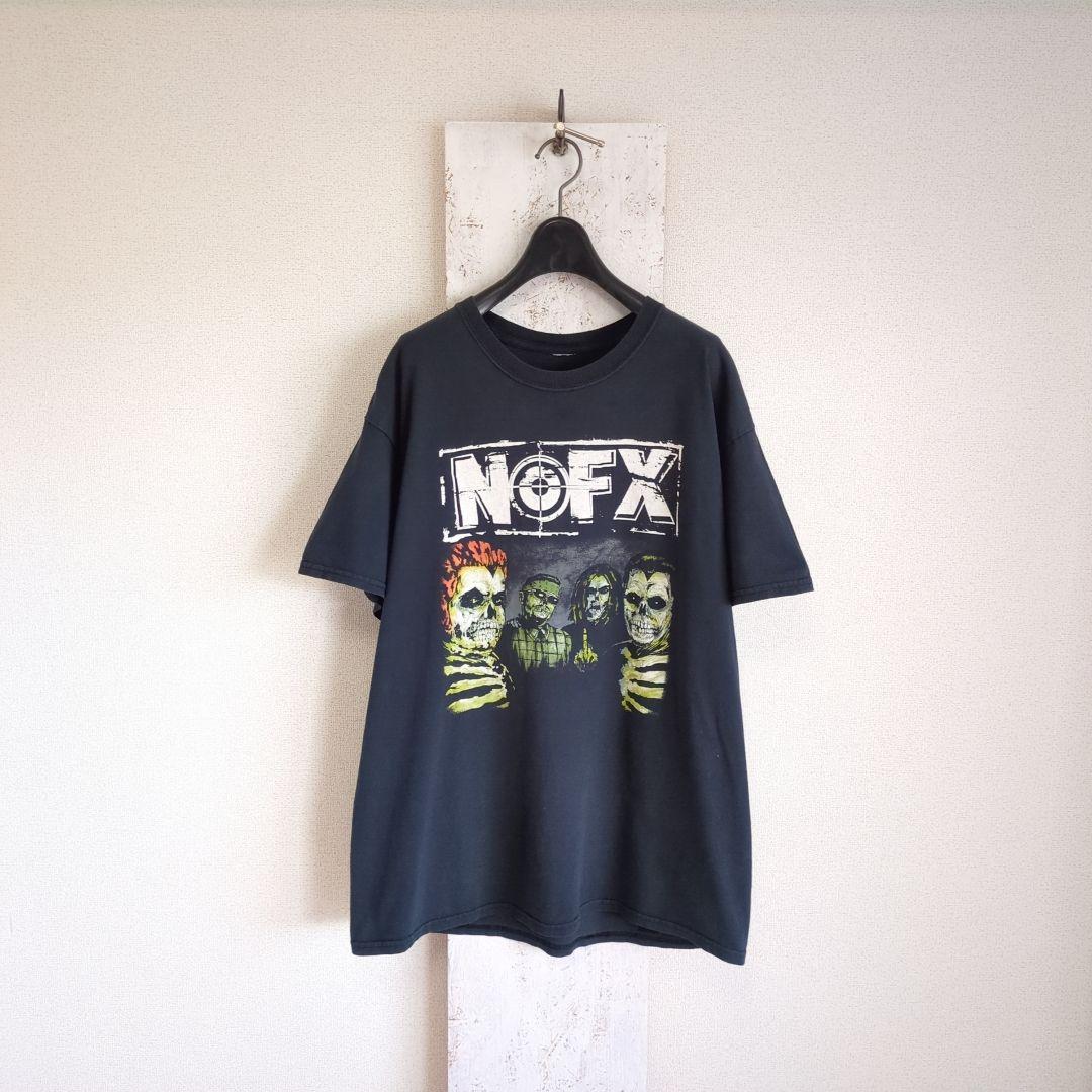 NOFX バンT スカル ゾンビ グラフィック Tシャツ ブラック メロコア