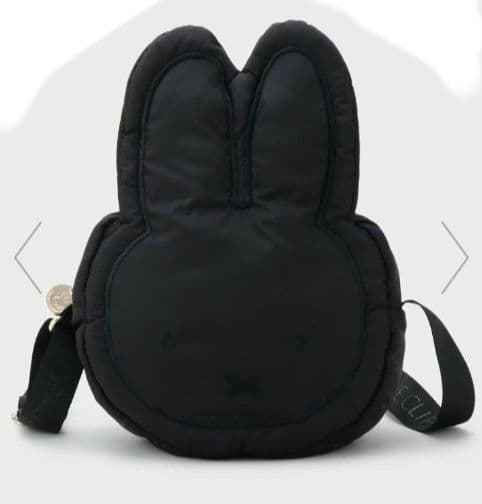 新品　miffy　OPAQUE.CLIP　フェイス型ショルダーバッグ　黒ミッフィ