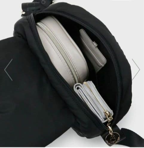 新品　miffy　OPAQUE.CLIP　フェイス型ショルダーバッグ　黒ミッフィ