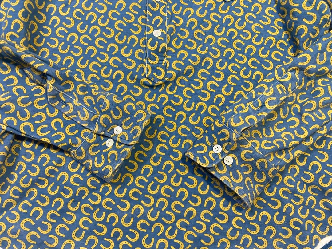 e1265☆PEARLY GATES 長袖ホースシュー柄シャツ サイズ6