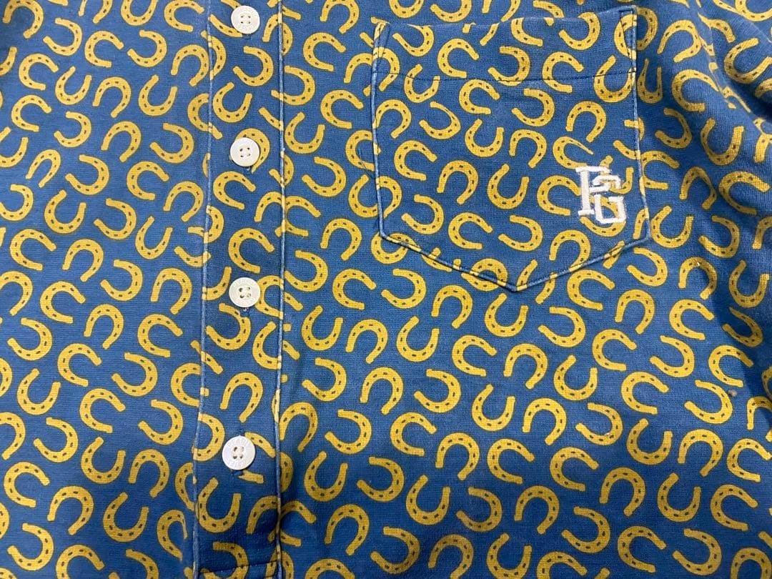 e1265☆PEARLY GATES 長袖ホースシュー柄シャツ サイズ6